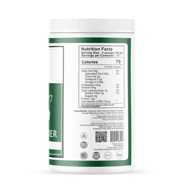 B Healthy No 7 CBD Hemp Protein Powder - Image 3